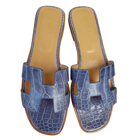 Hermes Alligator Sandals 